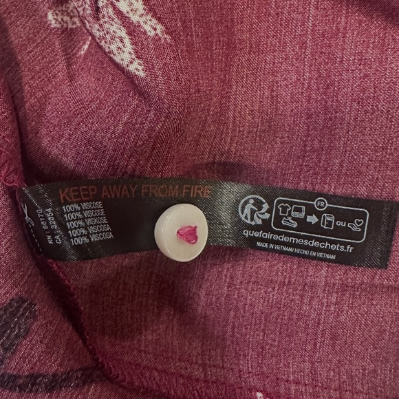 Anthropologie Oversized Button Front Pajama Shirt Mulberry Womens Size XL - Picture 10 of 15